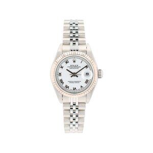 Rolex Datejust  79174 26mm White Roman Dial Fluted Bezel Jubilee Band